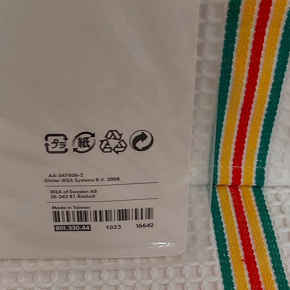 NWT Ikea Dommar Vinyl serving plate decoration - reusable - set of 4 - Picture 4 of 4